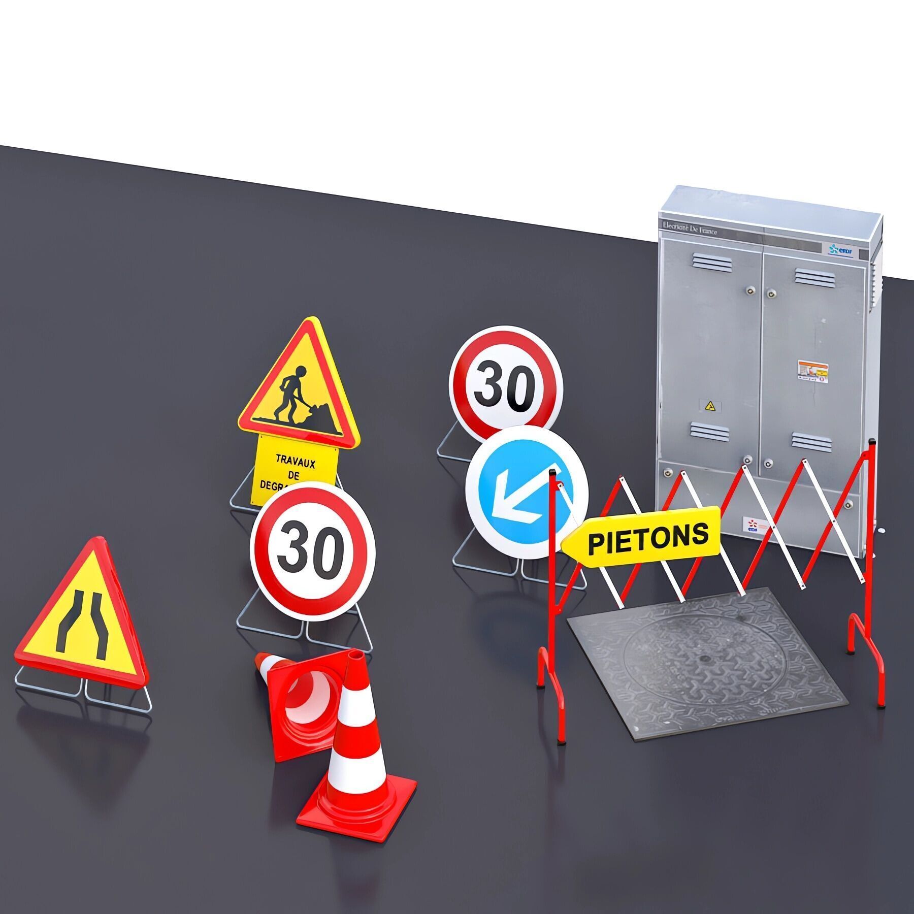 Equipement Routier 01 3D model_1