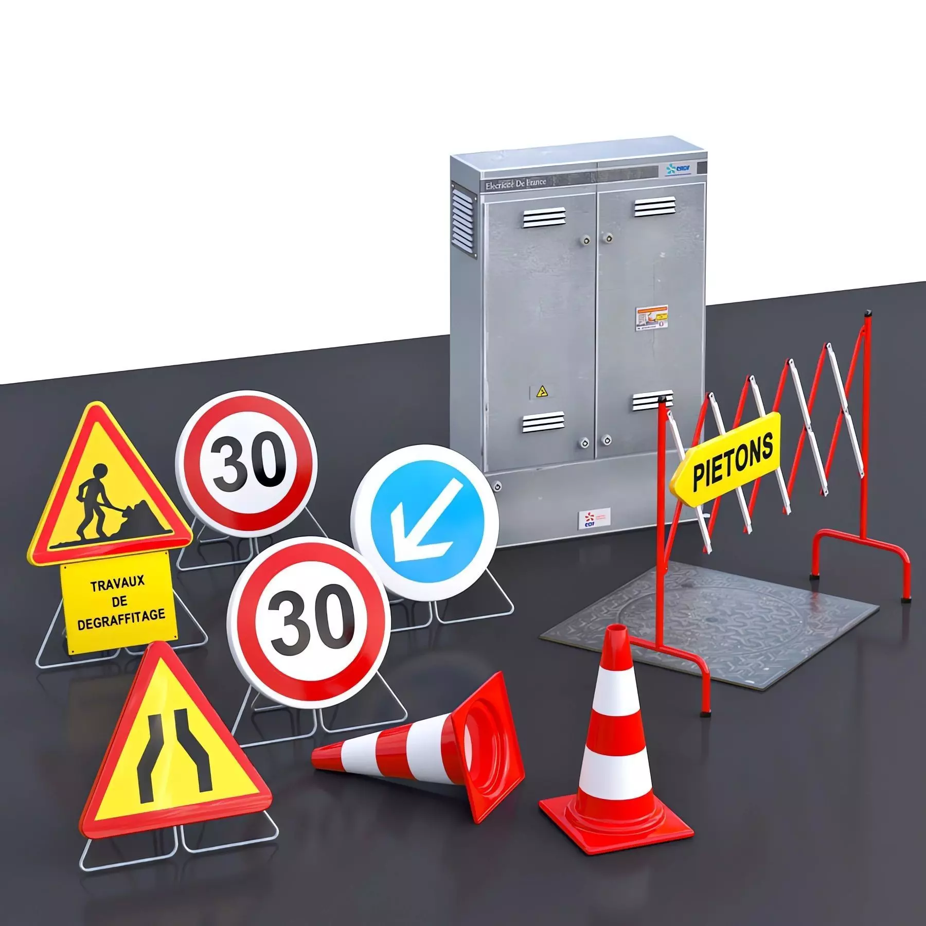 Equipement Routier 01 3D model_0