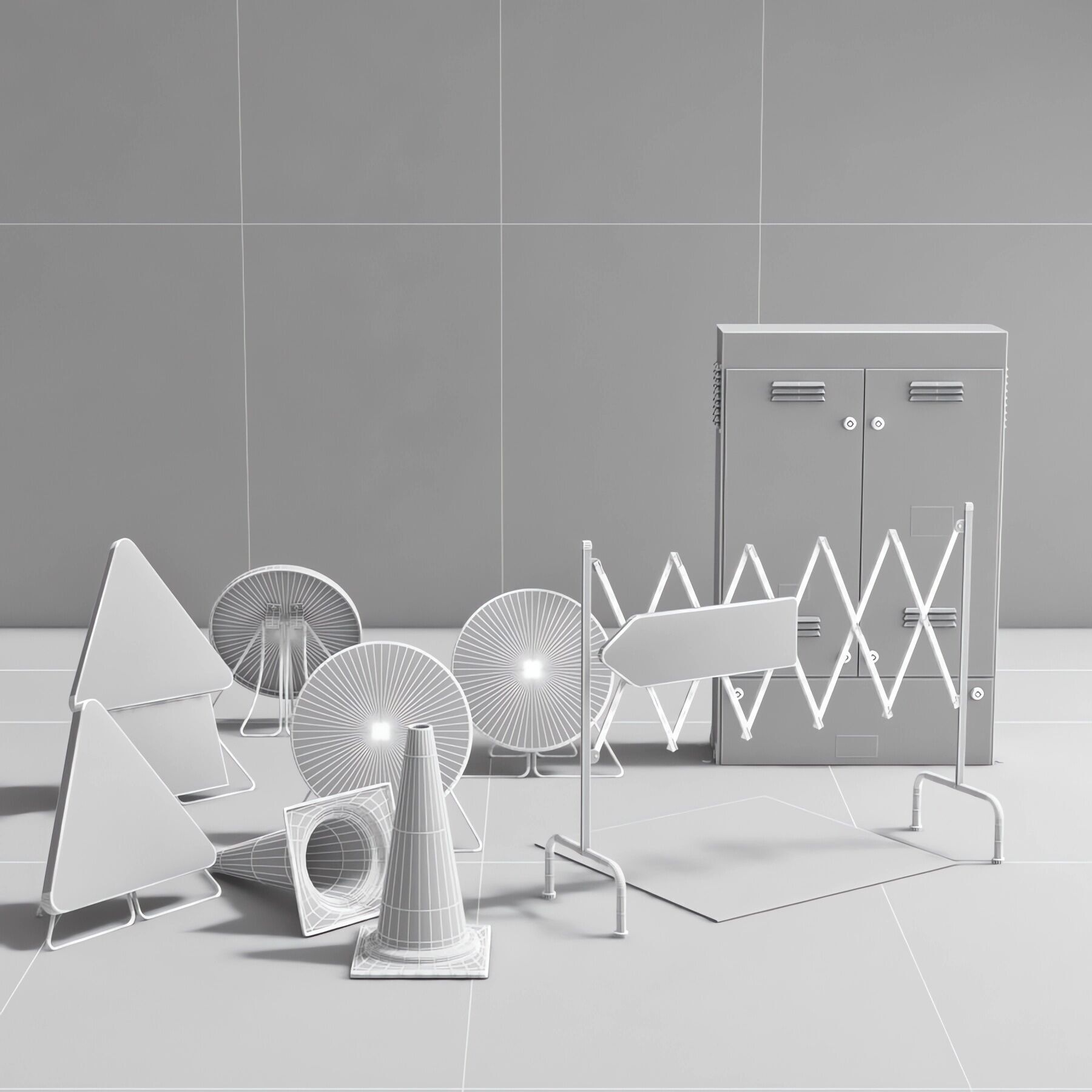 Equipement Routier 01 3D model_2