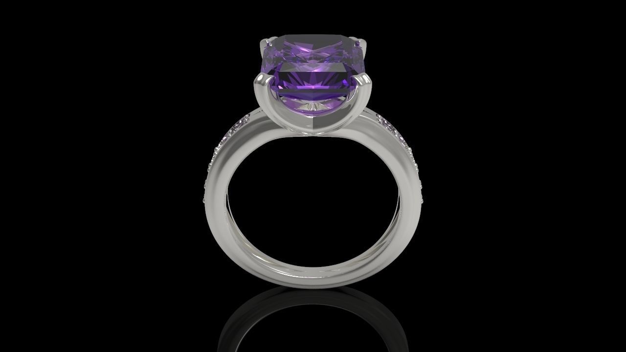 Big Gemstone Ring 3D Model Collection_14