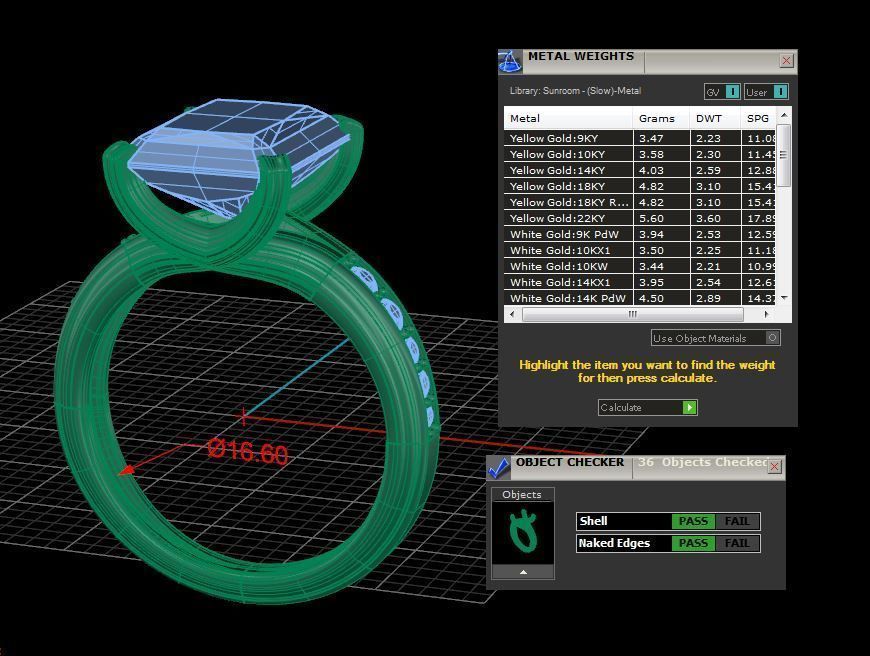 Big Gemstone Ring 3D Model Collection_2