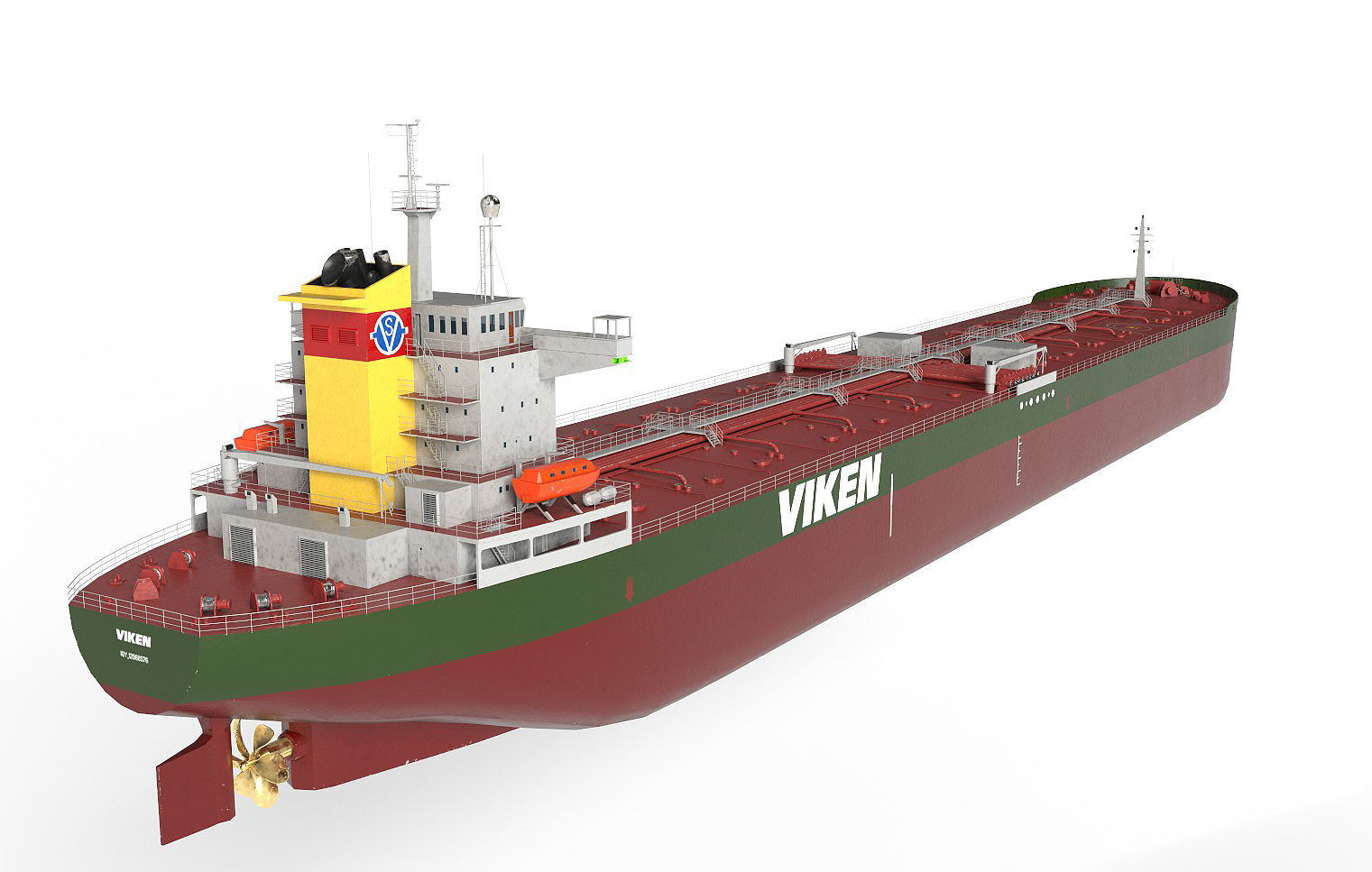 Tanker Panamax Low-poly 3D model_1