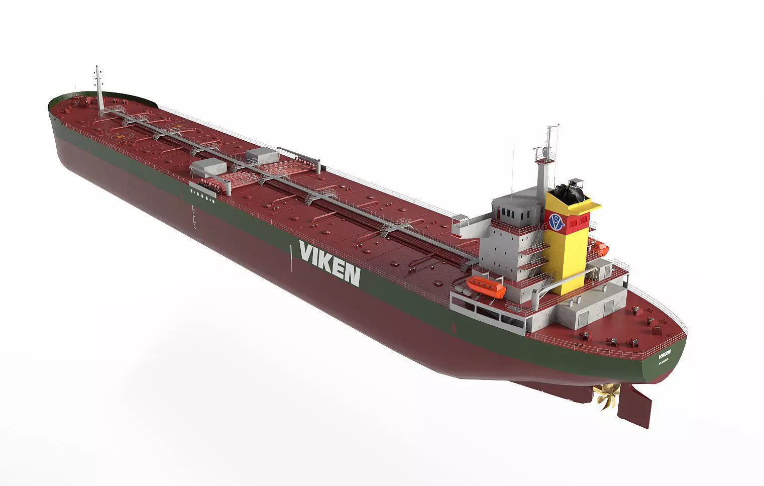 Tanker Panamax Low-poly 3D model_0
