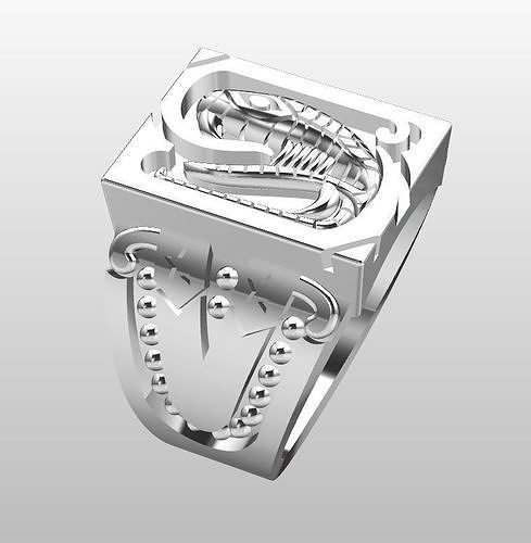 snake men ring  3D print model 3D print model