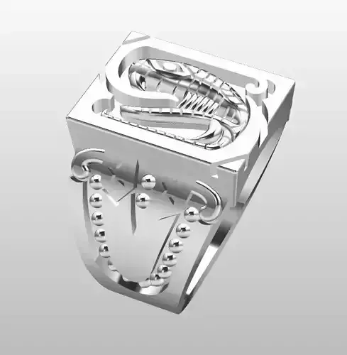  snake men ring  3D print model