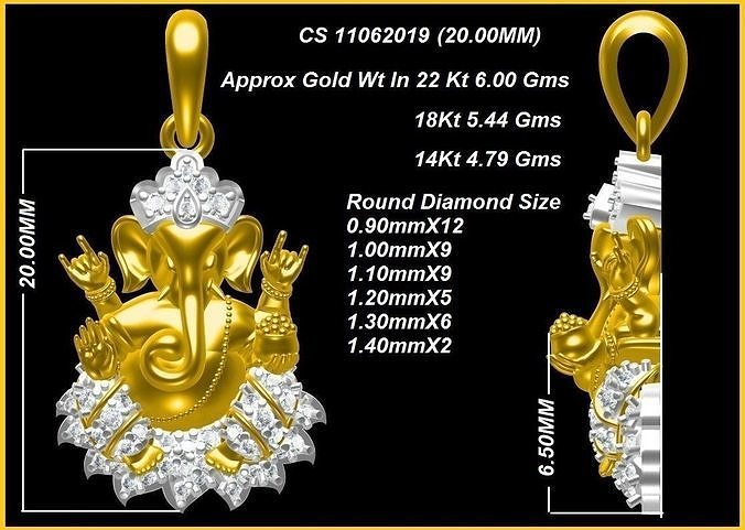 ganapati Pendant  ganesh god 3D models  ganesh  pendant  3D print model