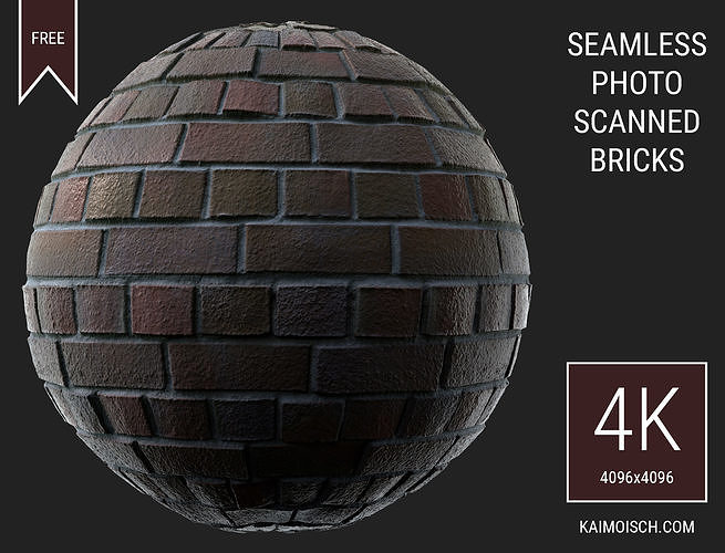 3D Scanned Seamless Bricks Texture