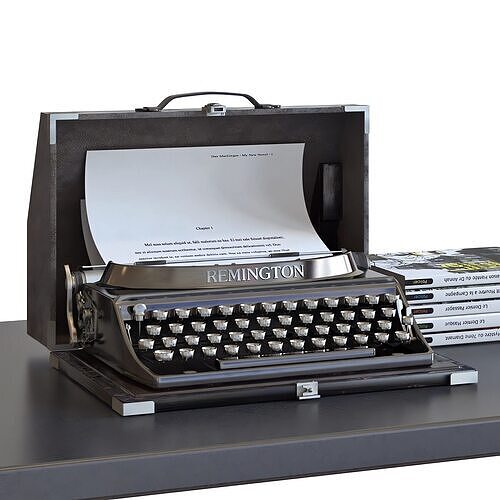 Remington typewriter portable 3D model