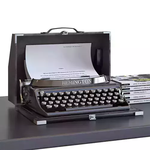Remington typewriter portable 3D model