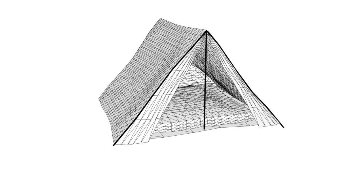 Tent Low-poly Cartoon  Low-poly 3D model_1