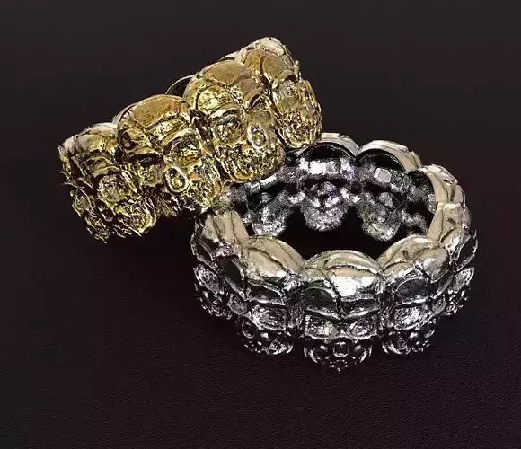 Cracked Skull ring 