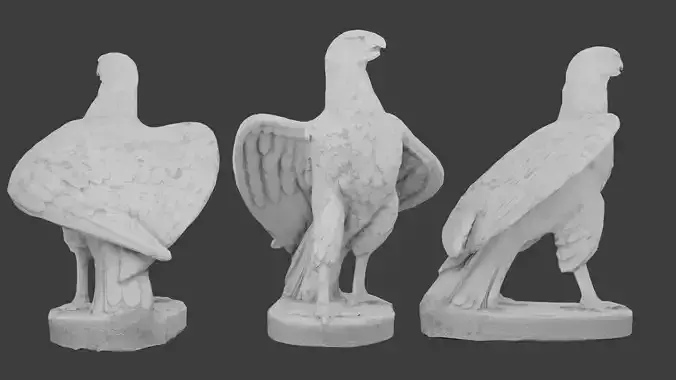Eagle Statue Low-poly 3D model