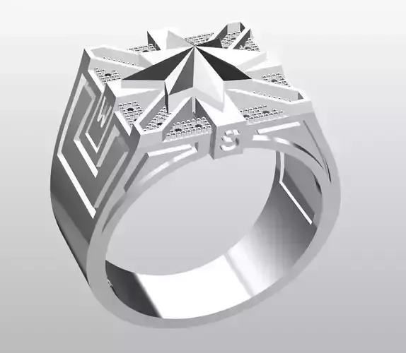 arctic star ring  3D print model