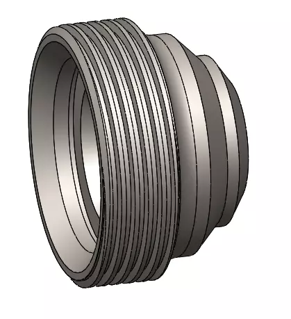 Quick Hammer Union 3 inch FIG 1502 Female Welded XXS pipe 3D print model_0