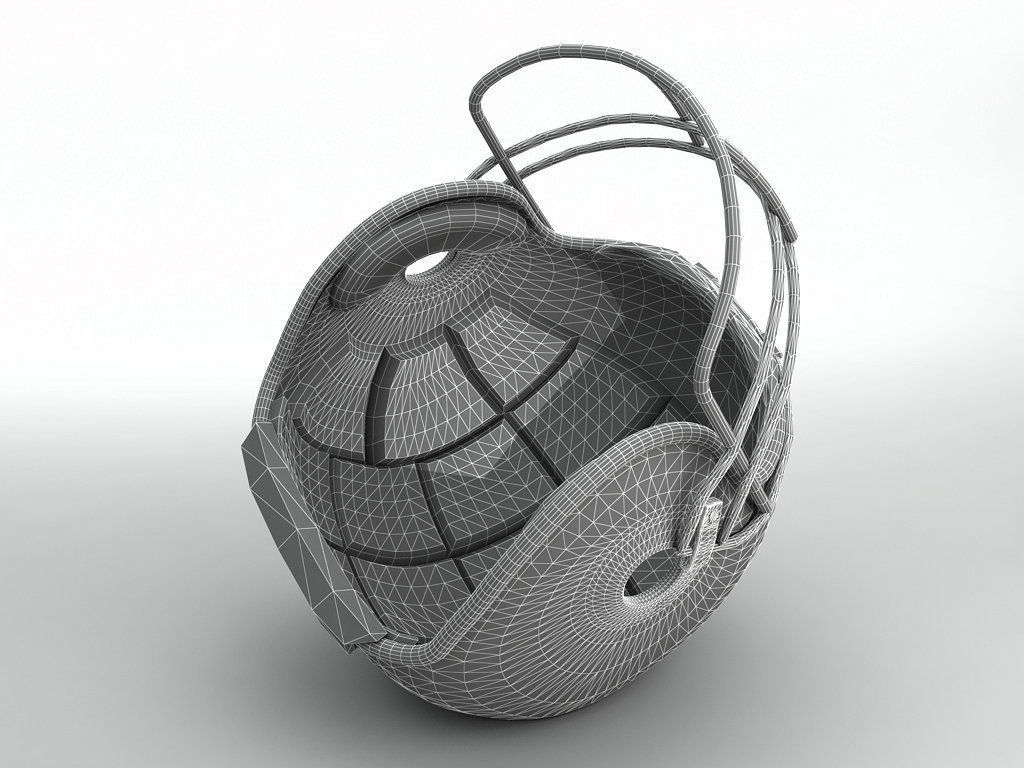 Football Helmet 3D model_4