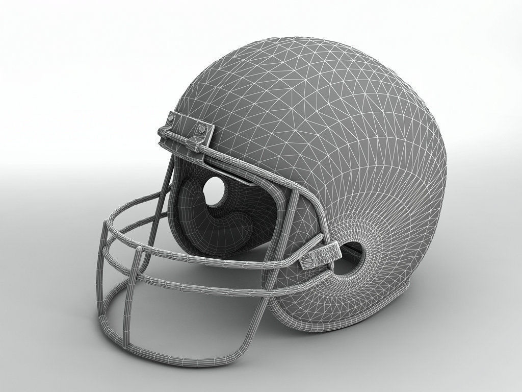 Football Helmet 3D model_3