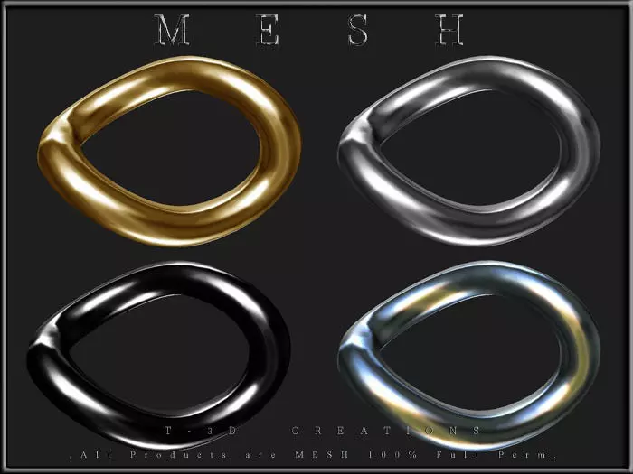 Chain 1 Ring  Low-poly 3D model_0