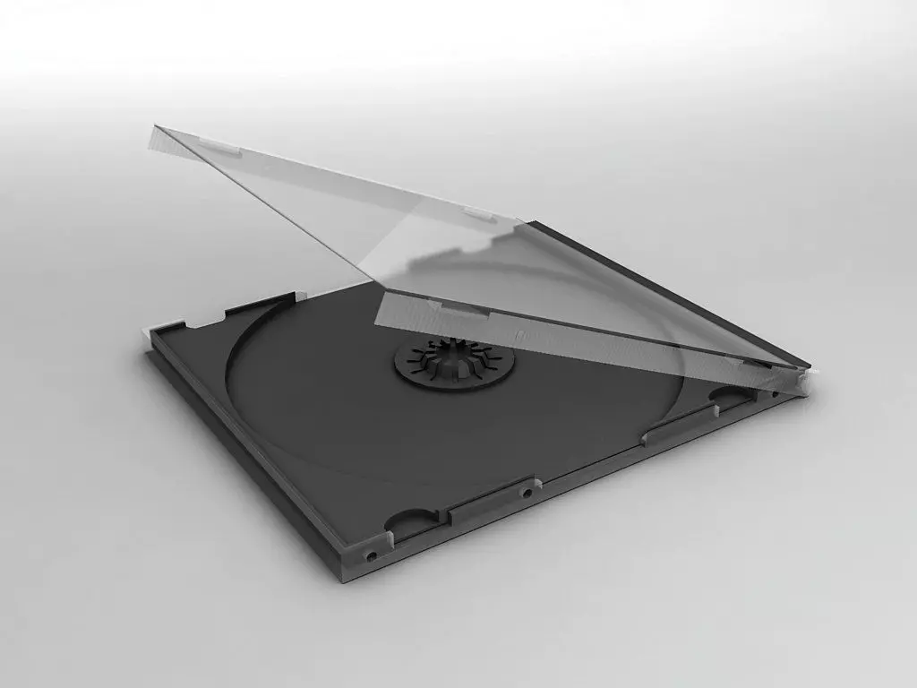 CD DVD Jewel Case Low-poly 3D model_0