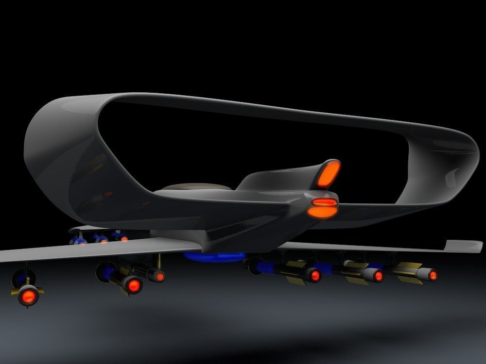 The Avenger UAV Fiction Military Drone 3D model_7