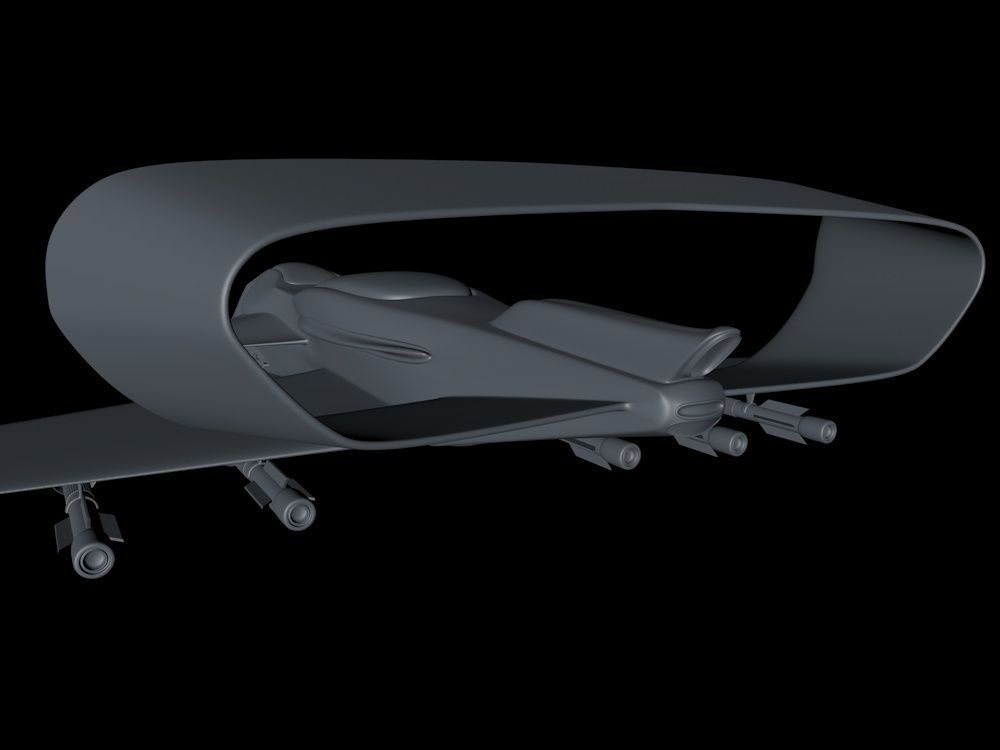 The Avenger UAV Fiction Military Drone 3D model_13