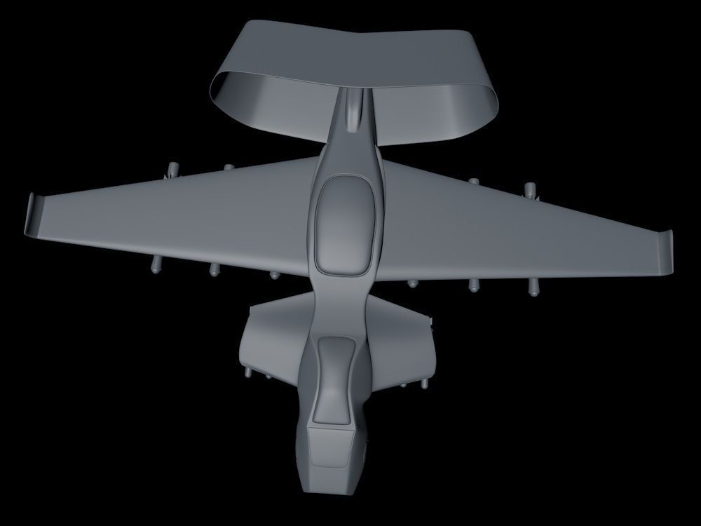 The Avenger UAV Fiction Military Drone 3D model_12