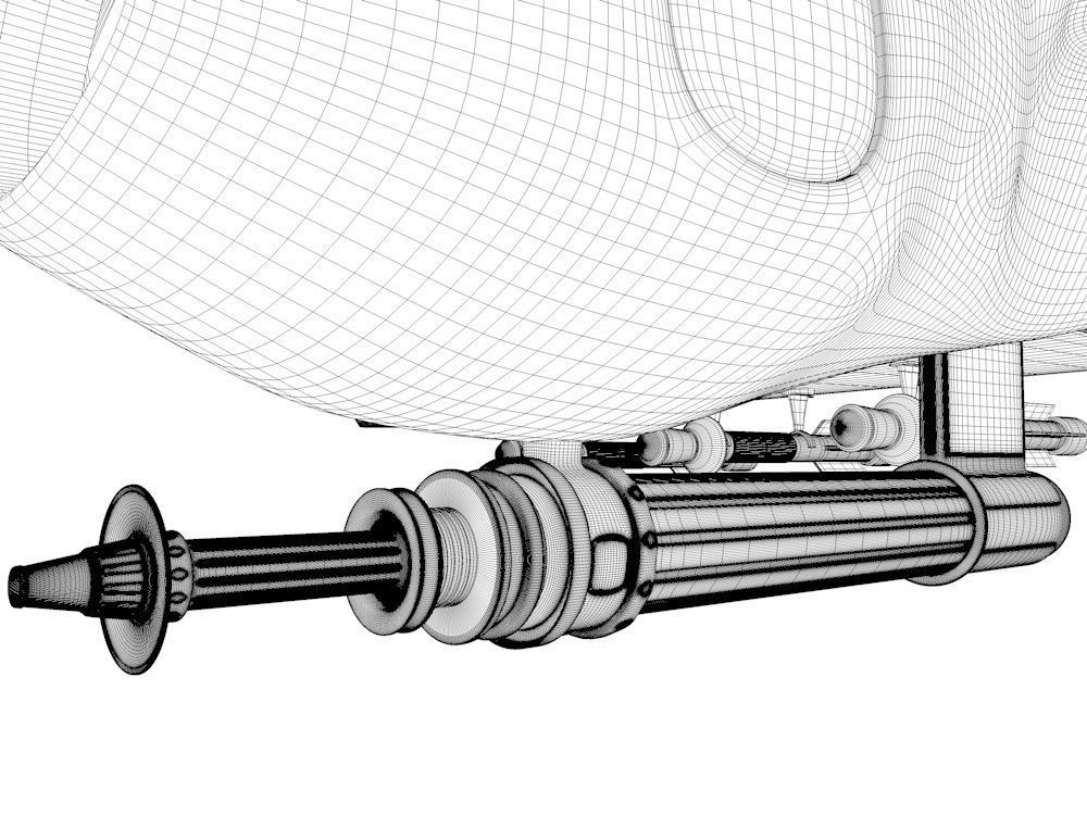 The Avenger UAV Fiction Military Drone 3D model_17