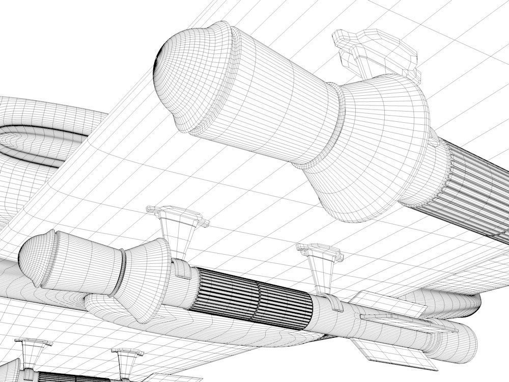 The Avenger UAV Fiction Military Drone 3D model_15