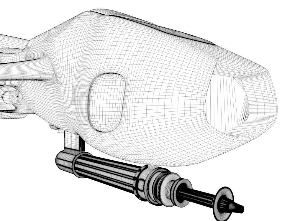 The Avenger UAV Fiction Military Drone 3D model_20