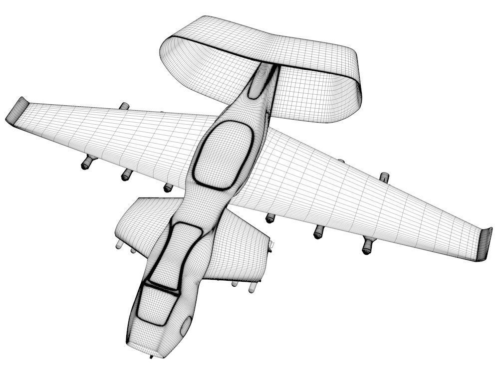 The Avenger UAV Fiction Military Drone 3D model_18