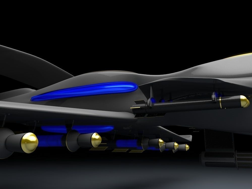 The Avenger UAV Fiction Military Drone 3D model_5