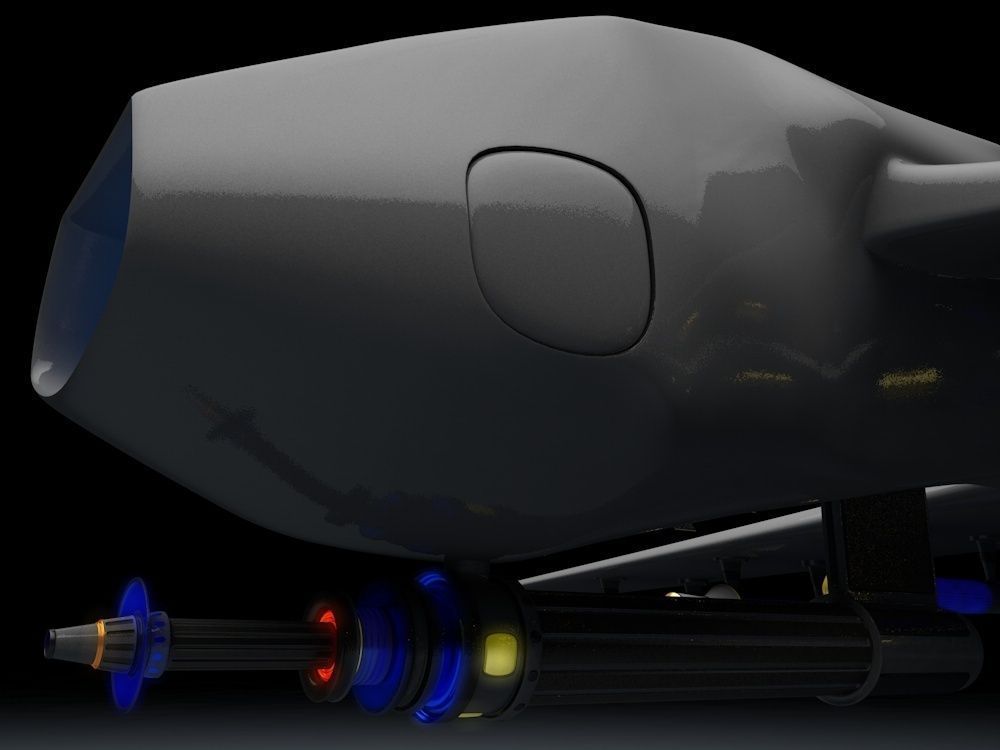 The Avenger UAV Fiction Military Drone 3D model_6