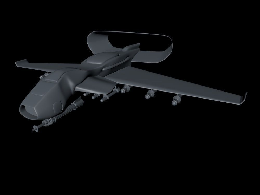 The Avenger UAV Fiction Military Drone 3D model_9