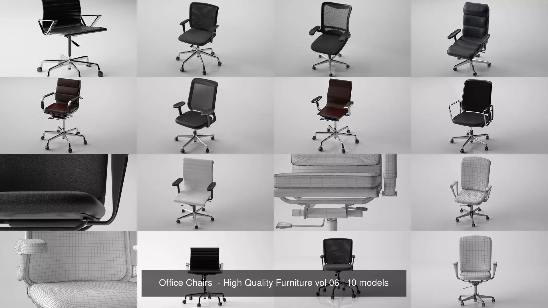 Office Chairs  - High Quality Furniture vol 06 3D Model Collection_0