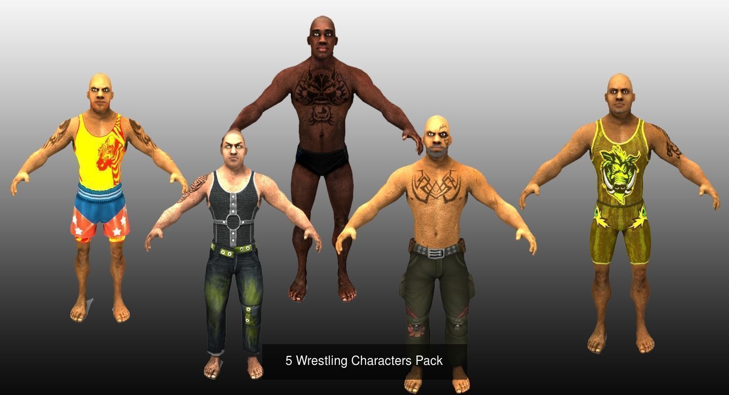 Car Garage Charachters 3D Model Collection_4