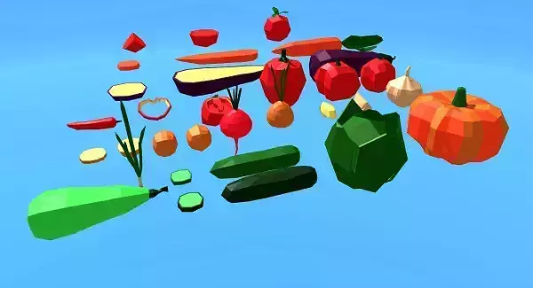 Vegetables game-ready Pack Low-poly 3D model