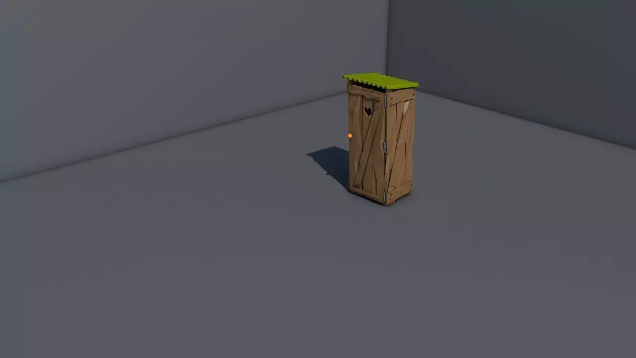 Rural tuolet Free low-poly 3D model