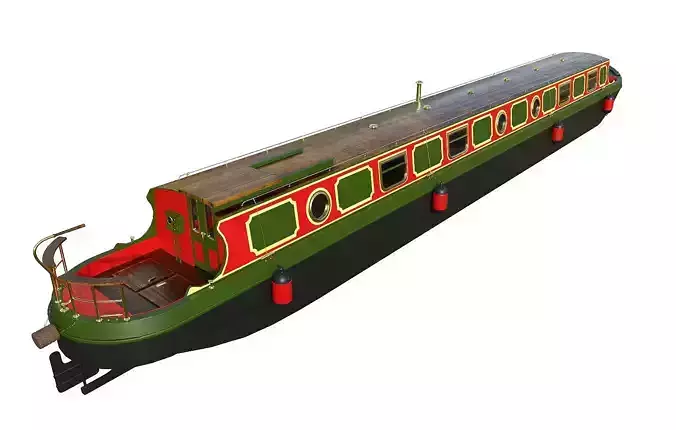Narrowboat 3D model