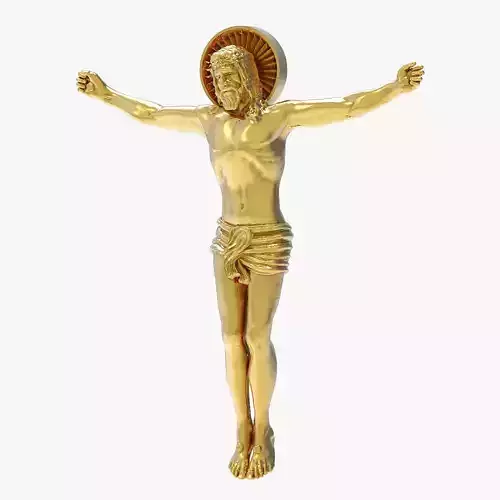 Jesus on golden cross