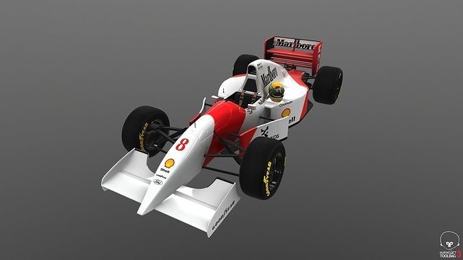 F1 McLaren 1993 MP4-8  Senna 3D model