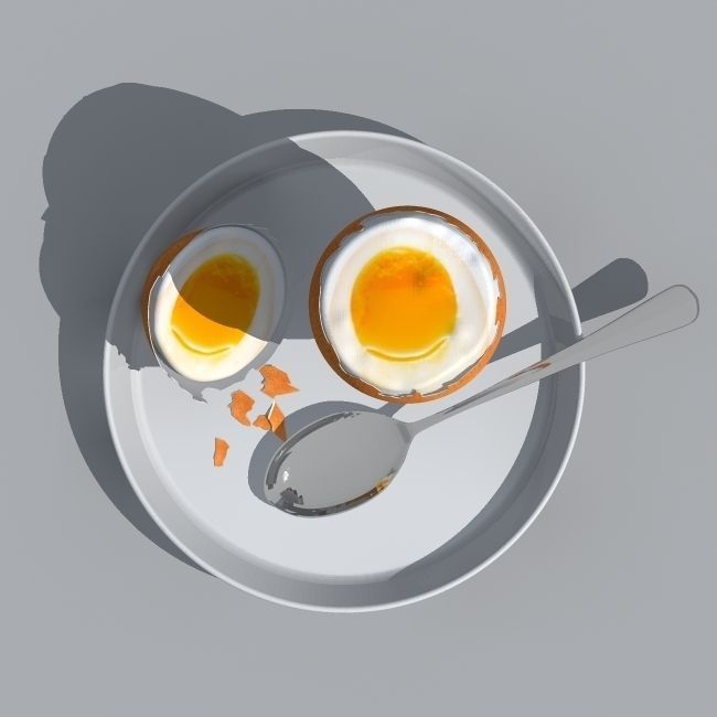 eggs boiled 3D model_3