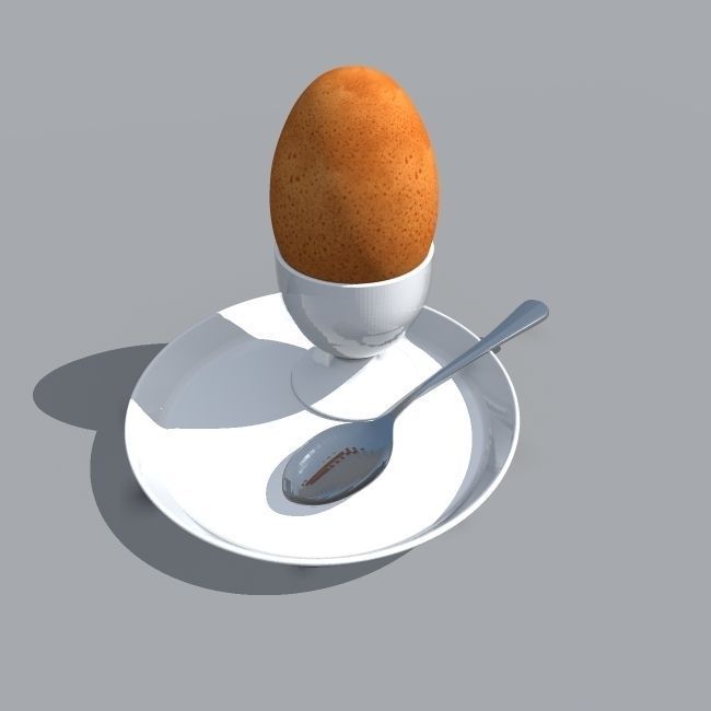 eggs boiled 3D model_5