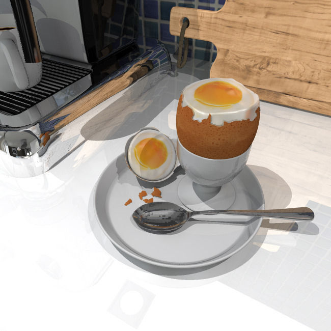 eggs boiled 3D model_1