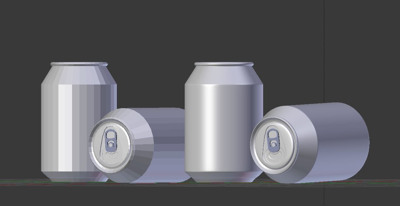 Beverage Can Pop Can 3D Free low-poly 3D model_1