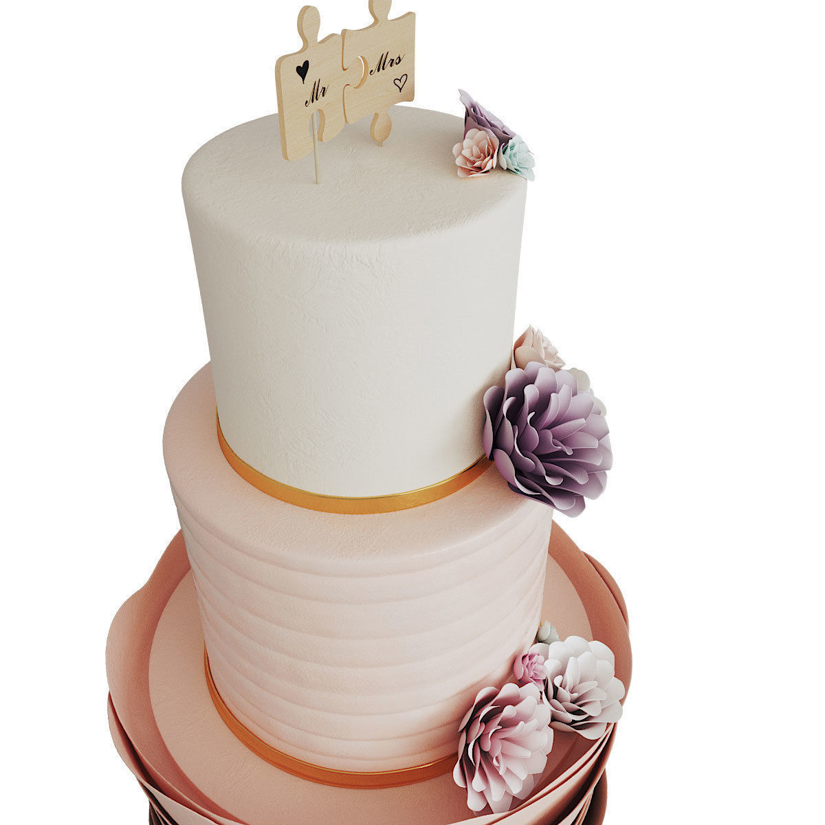 Wedding Cake 3D model_2