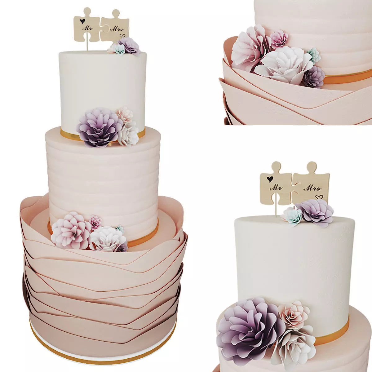 Wedding Cake 3D model_0
