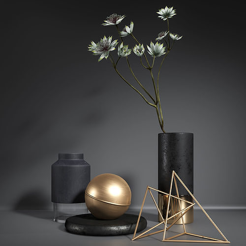 minimal decor set 3D model