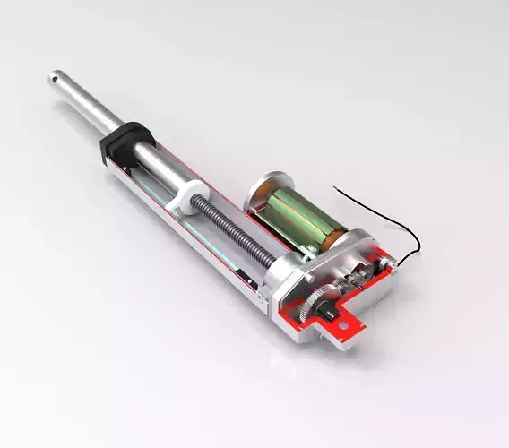 Linear Actuator cut  Free 3D model