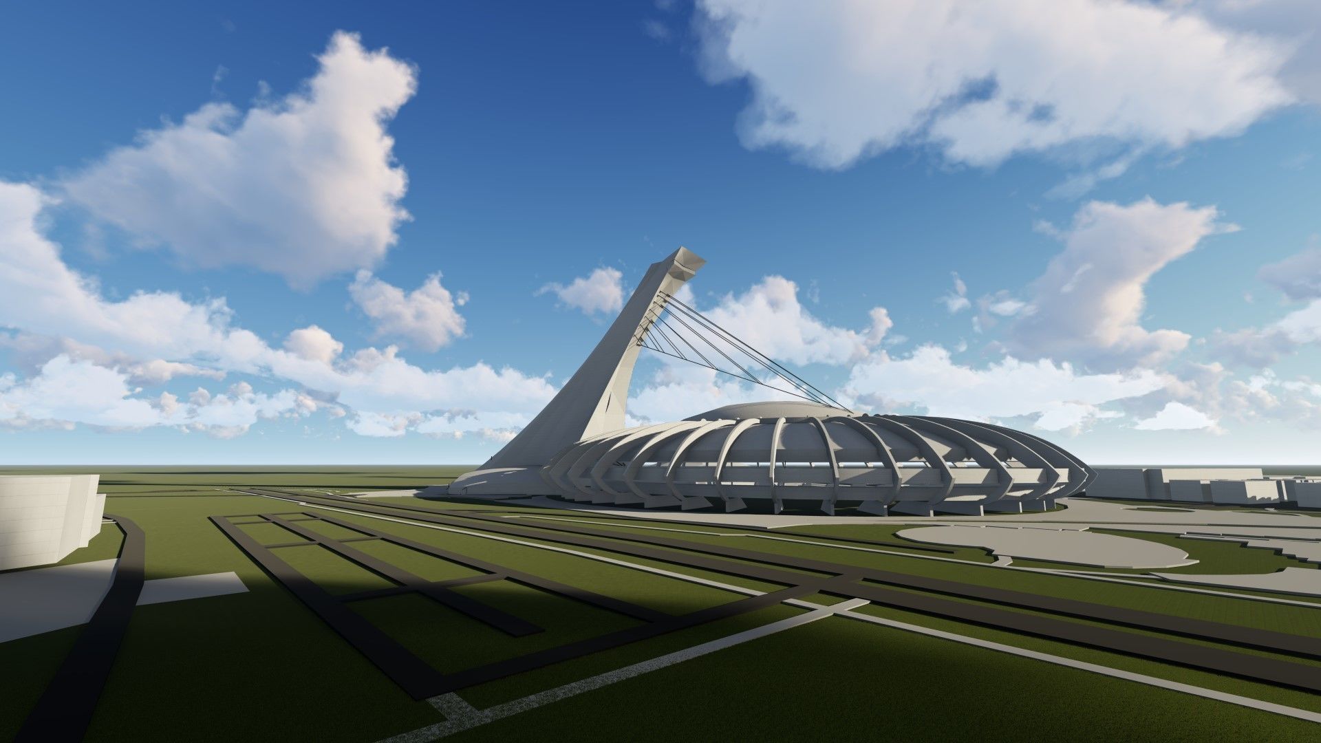 Montreal Olympic Stadium 3D model_13