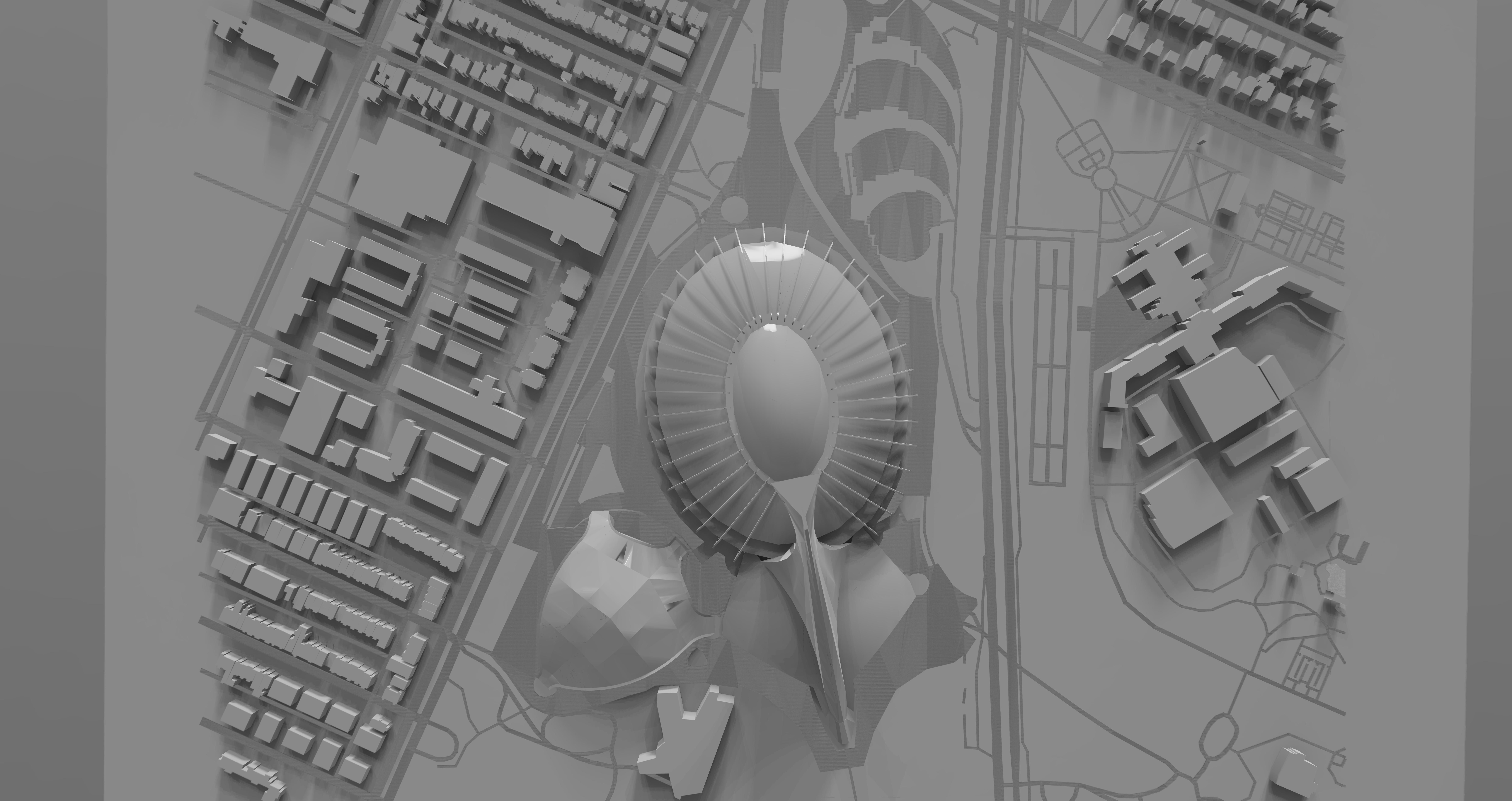 Montreal Olympic Stadium 3D model_1