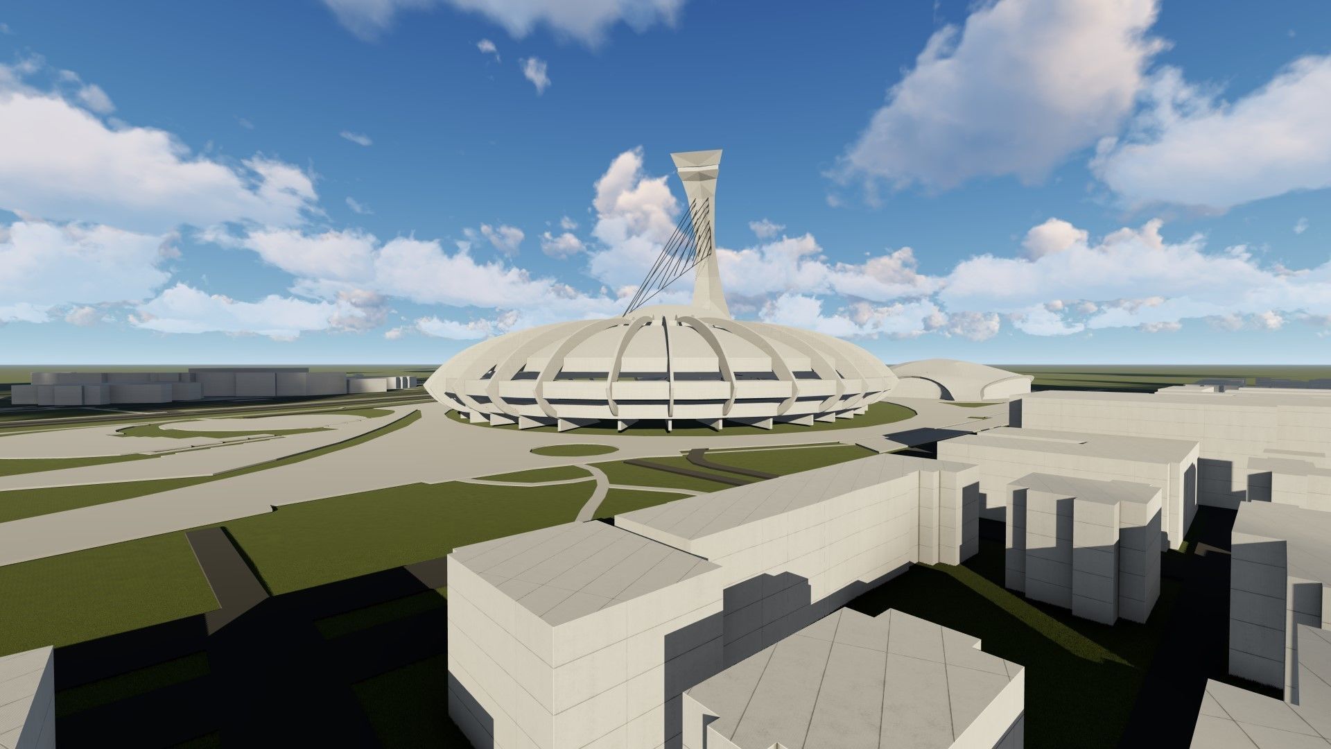 Montreal Olympic Stadium 3D model_17